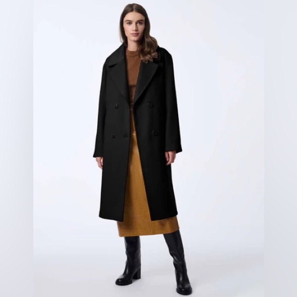 Vintage Coat Made in USA Harve Bernard Women’s Black Ember Wool Coat Sz 6 - Picture 2 of 14